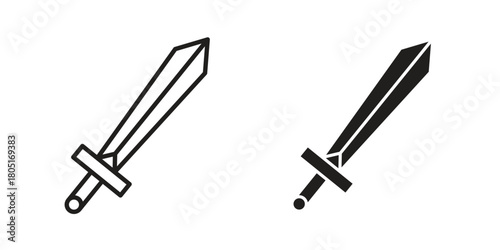 Sword icon concept vector illustration. logotype icon designs