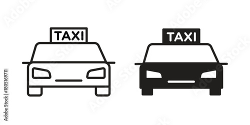 Taxi icon concept vector illustration. logotype icon designs