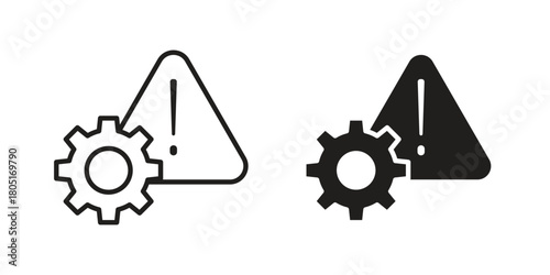 Technical warning icon concept vector illustration. logotype icon designs