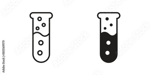 Test tube icon concept vector illustration. logotype icon designs