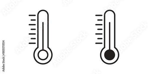 Thermometer half icon concept vector illustration. logotype icon designs