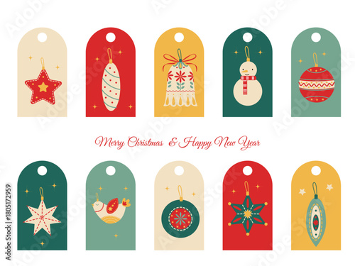 CHRISTMAS TIME TAGS SET