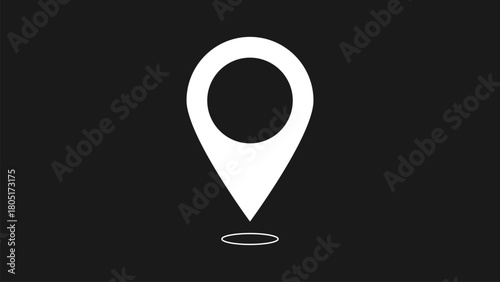Modern vector pin icon symbolizing geolocation, mapping, and direction. Perfect for travel apps, map tools, positioning systems, and digital navigation.