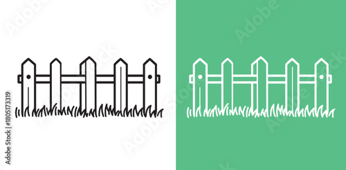 Plank Fence Icon Vector. Web Design Vector Asset.