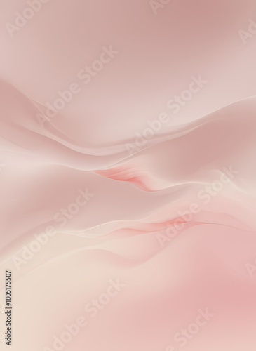 Soft pink waves background with light smooth curves in minimal style