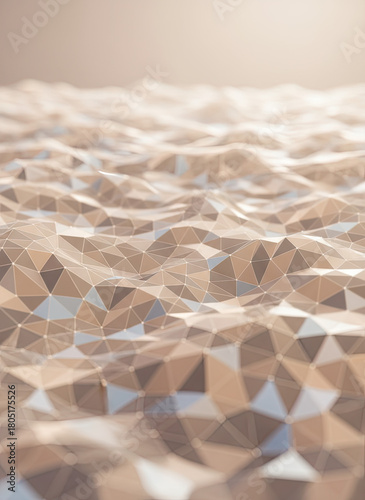 Abstract low poly background with connecting dots and lines surface graphic texture