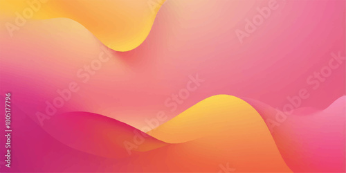 Abstract colorful background vector illustration with hearts, sun light, and yellow orange wavy artistic lines design