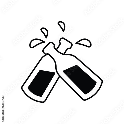 Cheers icon clean and modern vector illustration