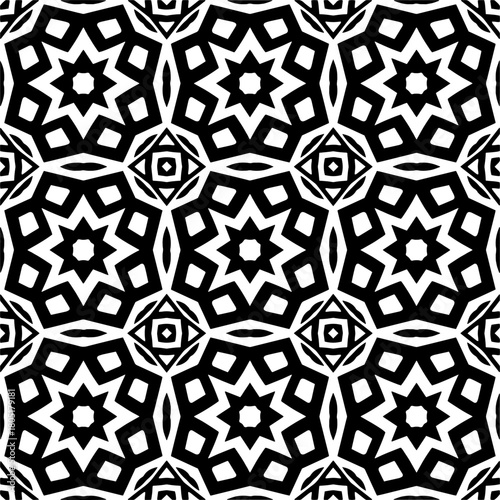  Abstract texture for fabric print, clotht,card, table cloth,tapestry, furniture, banner, cover, invitation, decoration, wrapping.Seamless repeating pattern. Black and white color.