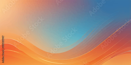 Abstract colorful background vector illustration featuring bright orange and yellow wavy motion lines with a fiery texture design