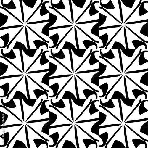  Abstract texture for fabric print, clotht,card, table cloth,tapestry, furniture, banner, cover, invitation, decoration, wrapping.Seamless repeating pattern. Black and white color.