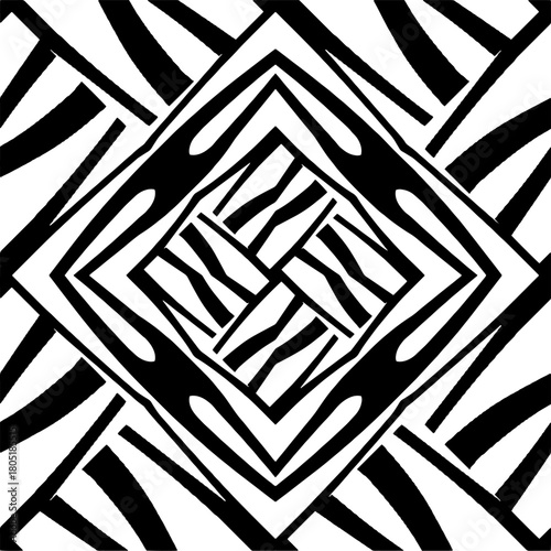  Abstract texture for fabric print, clotht,card, table cloth,tapestry, furniture, banner, cover, invitation, decoration, wrapping.Seamless repeating pattern. Black and white color.