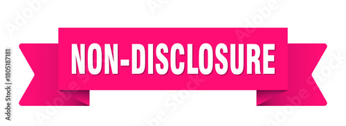 non-disclosure ribbon isolated on transparent background. non-disclosure ribbon