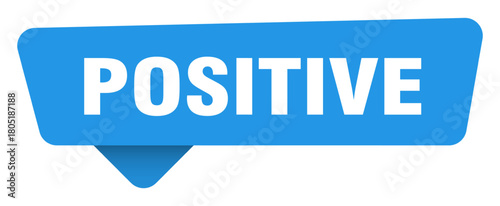 positive sticker. positive blue sign isolated on transpatent background