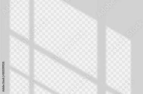 Natural Light and shadow from window overlay effect on TRANSPARENT background. Silhouette light abstract can use for wallpaper minimal,mock up design.Black and white blurred image backdrop.