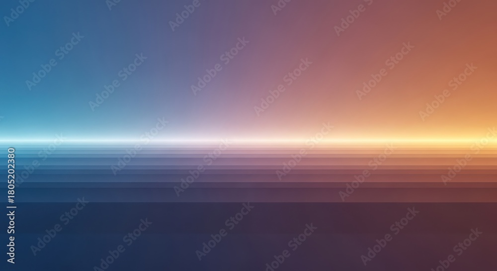 Fototapeta premium Abstract gradient background with horizontal lines in multiple colors