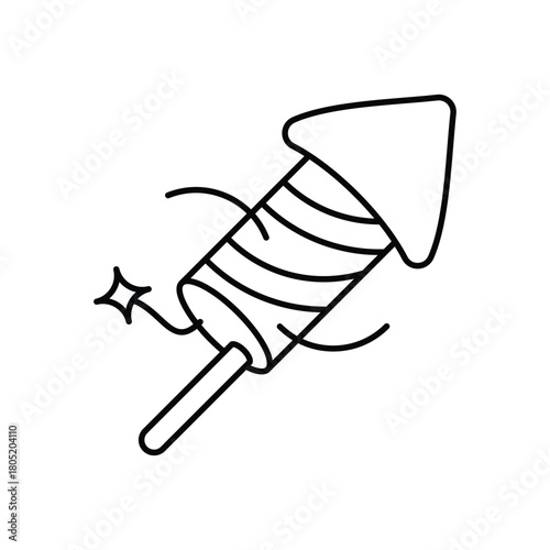 Firecracker icon clean and modern vector illustration