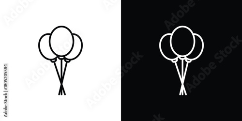 Balloons icon. Outline symbol for Website UI