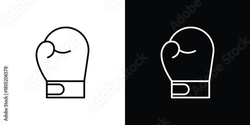 Boxing glove icon. Outline symbol for Website UI