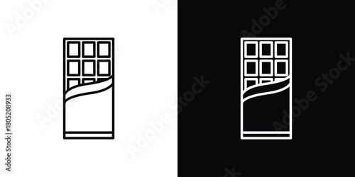 Chocolate icon. Outline symbol for Website UI