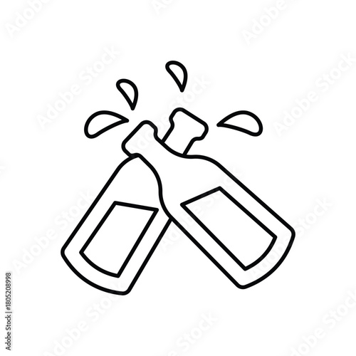 Cheers icon clean and modern vector illustration