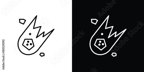 Comet icon. Outline symbol for Website UI