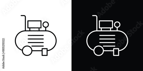 Compressor icon. Outline symbol for Website UI