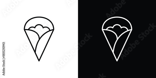 Crepe icon. Outline symbol for Website UI