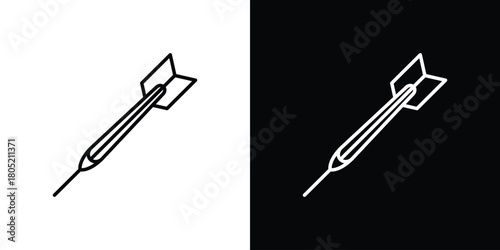 Dart icon. Outline symbol for Website UI