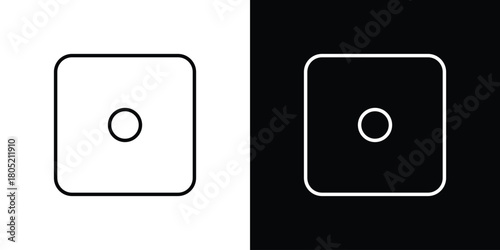 Dice icon. Outline symbol for Website UI