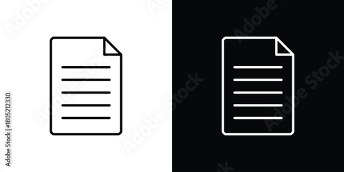 Document icon. Outline symbol for Website UI