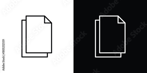 Duplicate icon. Outline symbol for Website UI