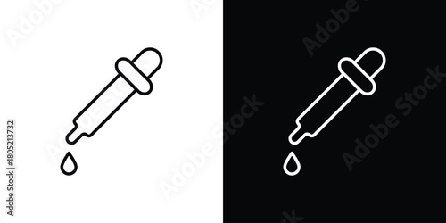 Eye dropper icon. Outline symbol for Website UI