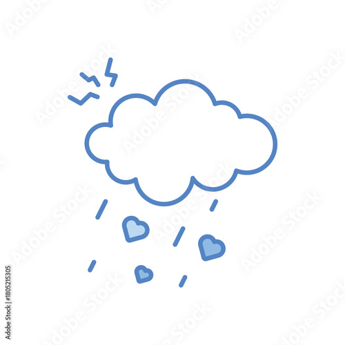 Love Rain vector icon