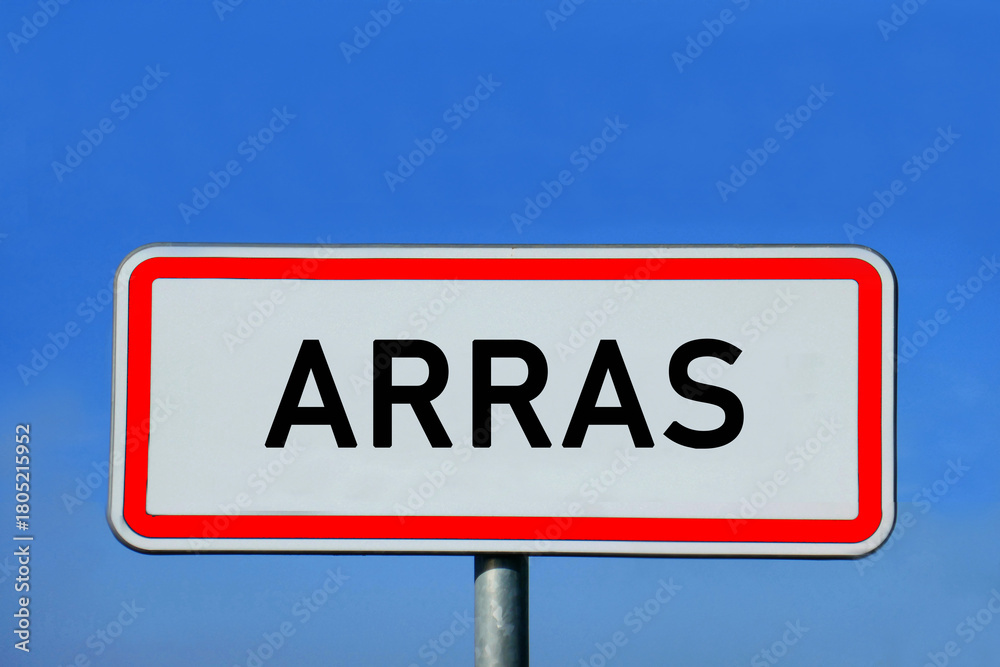 Obraz premium Ortsschild Arras