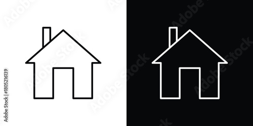 Home icon. Outline symbol for Website UI
