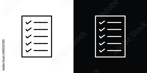 List icon. Outline symbol for Website UI