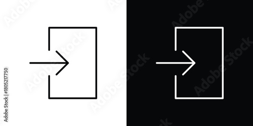 Log out icon. Outline symbol for Website UI