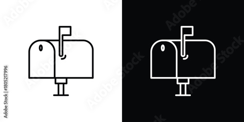Mailbox icon. Outline symbol for Website UI