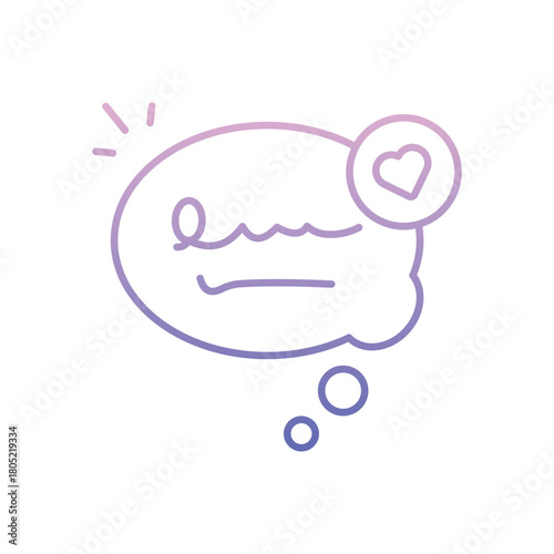 Romantic Chat vector icon