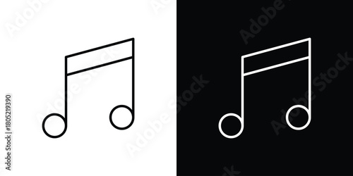Music icon. Outline symbol for Website UI