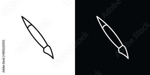 Paint brush icon. Outline symbol for Website UI