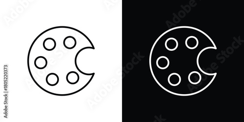 Palette icon. Outline symbol for Website UI