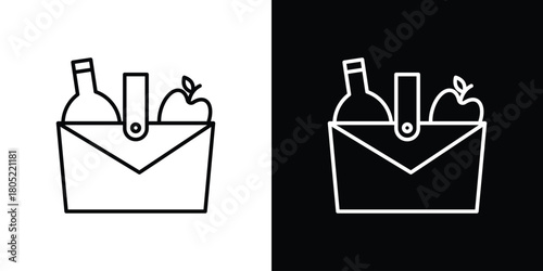 Picnic icon. Outline symbol for Website UI