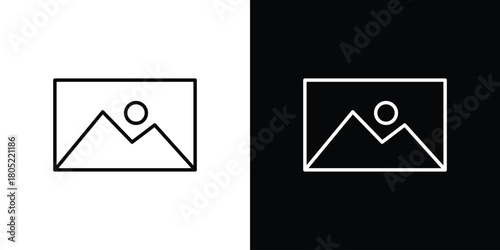 Picture icon. Outline symbol for Website UI