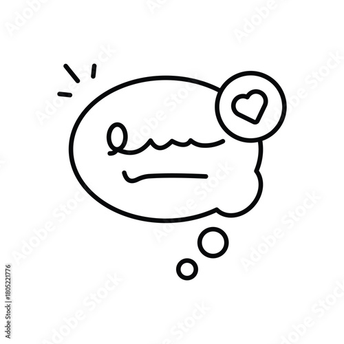 Romantic Chat vector icon