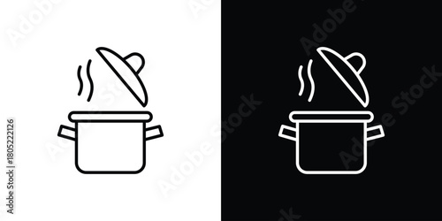 Pot icon. Outline symbol for Website UI