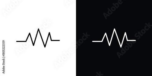 Pulse icon. Outline symbol for Website UI