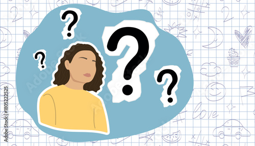 question mark. question. ask. collage with a question mark. ask something. unclear question. doodle style. clarification. answers to questions. vector. people. human hand.