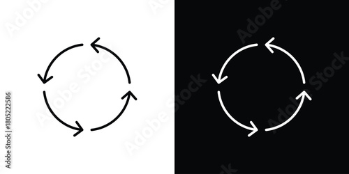 Recycle icon. Outline symbol for Website UI